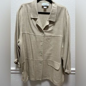 Lady Hazan 22W linen jacket unlined